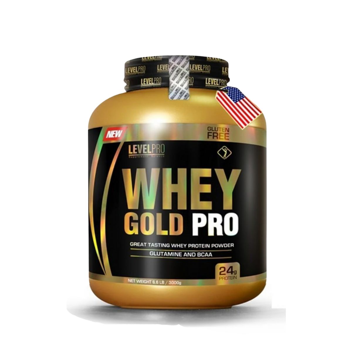 LEVEL PRO - PROTEÍNA WHEY GOLD PRO 3KG CHOCOLATE + SHAKER