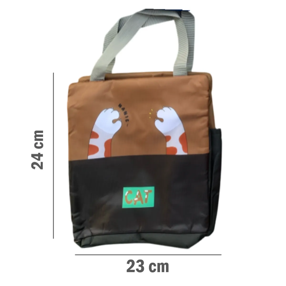 GENERICO - Lonchera Bolso Para alimentos con diseño animales - MARRON