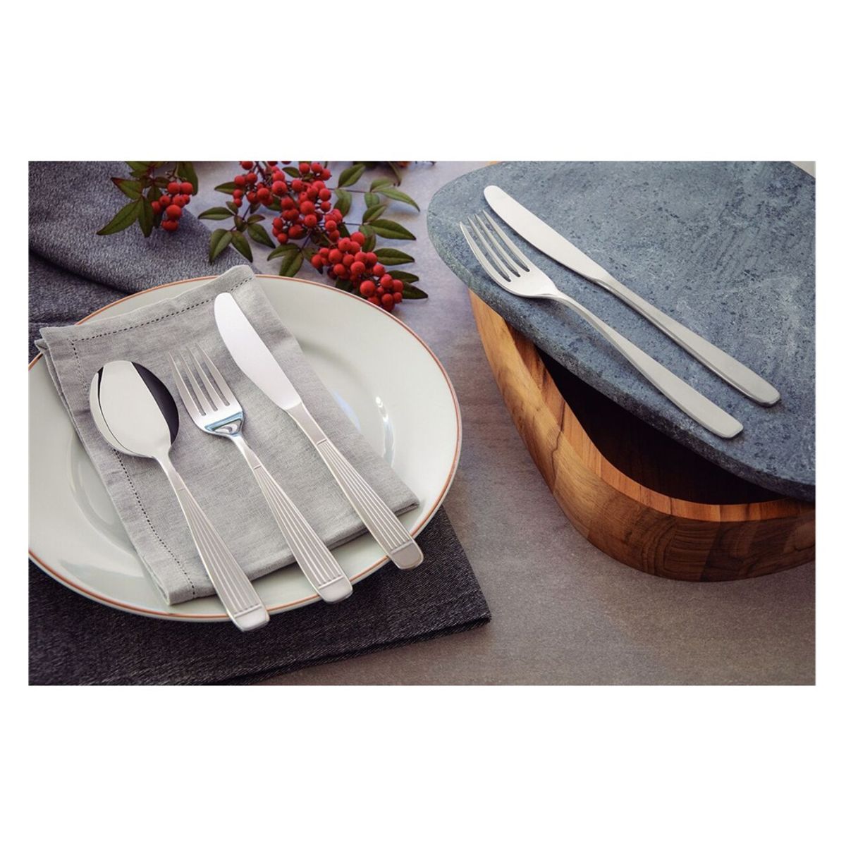 TRAMONTINA - CUCHARA DE MESA TRAMONTINA COSMOS X 6 PIEZAS