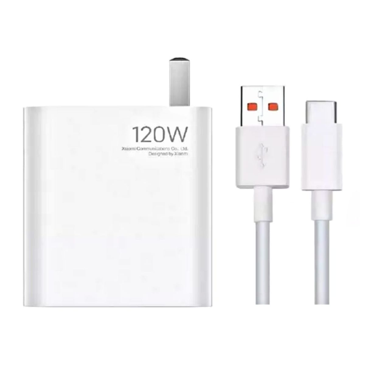 XIAOMI - Cargador Xiaomi Carga Rápida 120W Cable USB-C Blanco