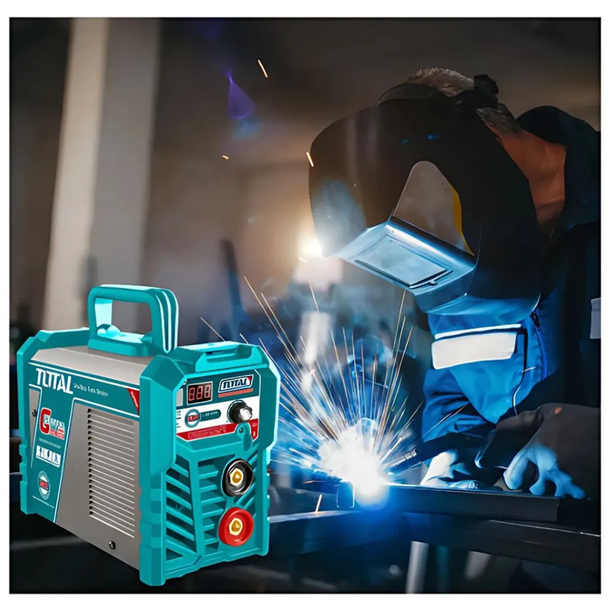 TOTAL TOOLS - Soldadora Inversora Mma 160a Total Color Azul Petróleo - TW216028