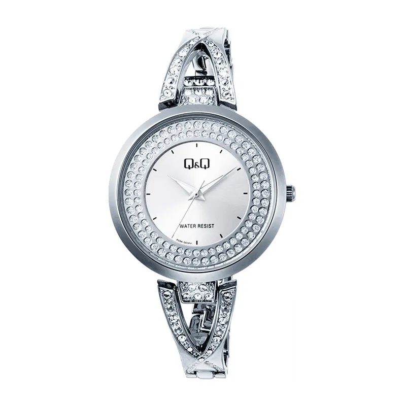 Q&Q - Reloj Q&Q Mujer Brazalete Con Brillantes Resistente Al Agua