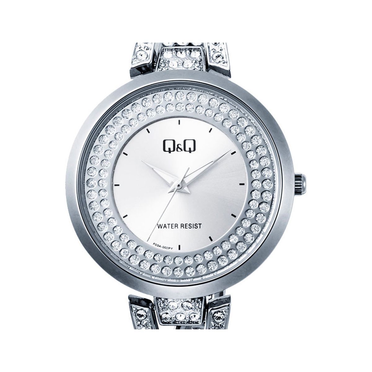Q&Q - Reloj Q&Q Mujer Brazalete Con Brillantes Resistente Al Agua