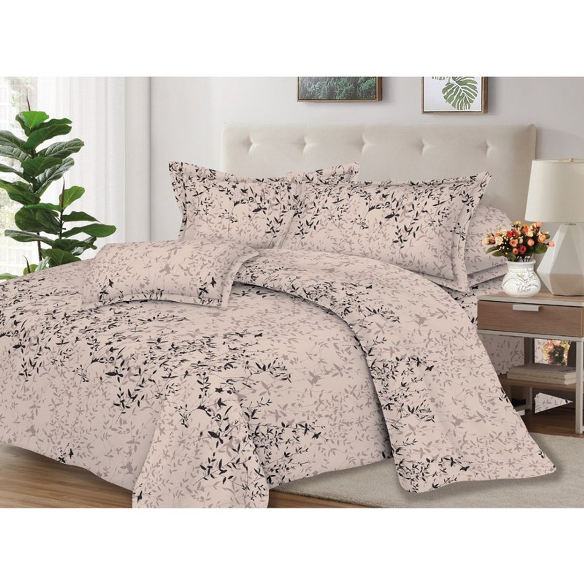 PENTHA - Juego de Sábanas 100% Algodón 2Plazas 4 Piezas 2000 Hilos Cocoa