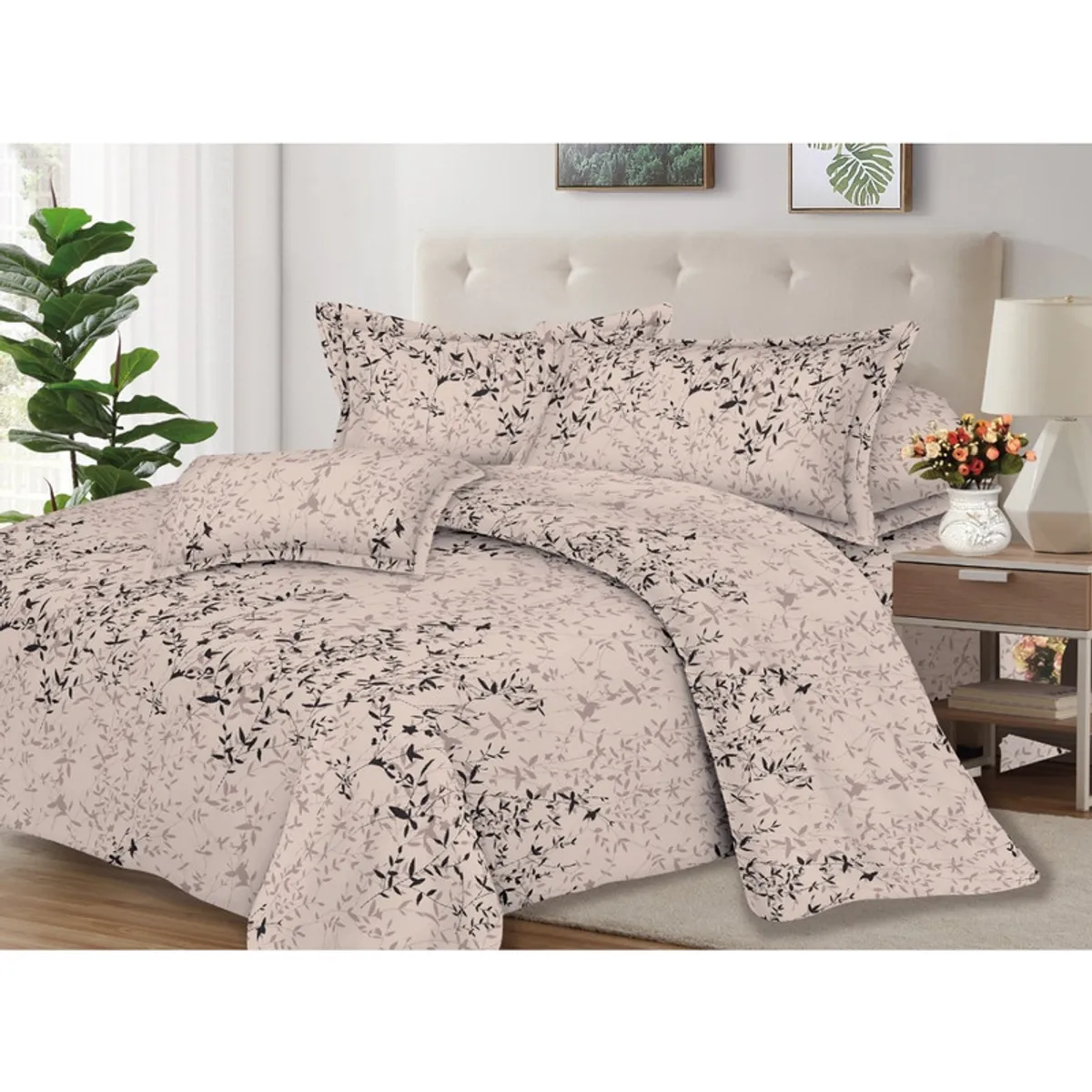 PENTHA - Juego de Sábanas 100% Algodón 2Plazas 4 Piezas 2000 Hilos Cocoa