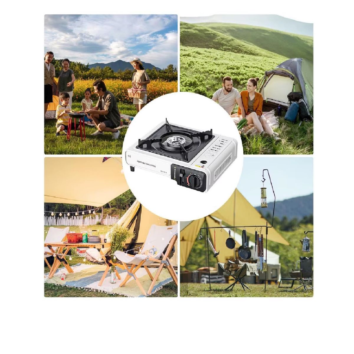 GENERICO - Cocinilla A Gas Con Regulador Para Camping Con Maleta