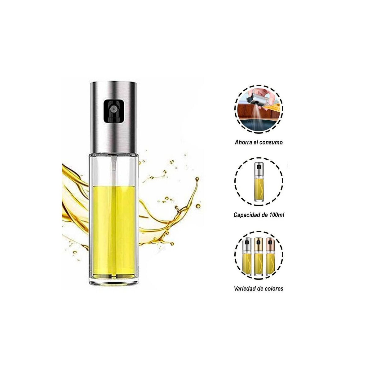 GENERICO - Rociador spray de aceite moderno y ahorrador