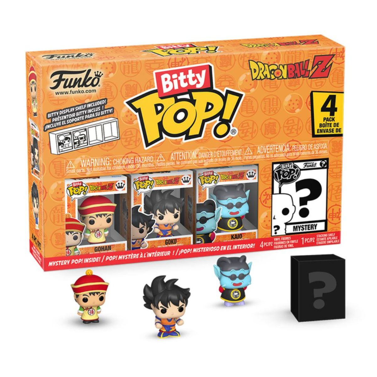 FUNKO - Miniaturas Bitty Pop Dragon Ball Z Gohan Goku 4Pk