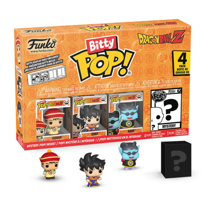 FUNKO - Miniaturas Bitty Pop Dragon Ball Z Gohan Goku 4Pk