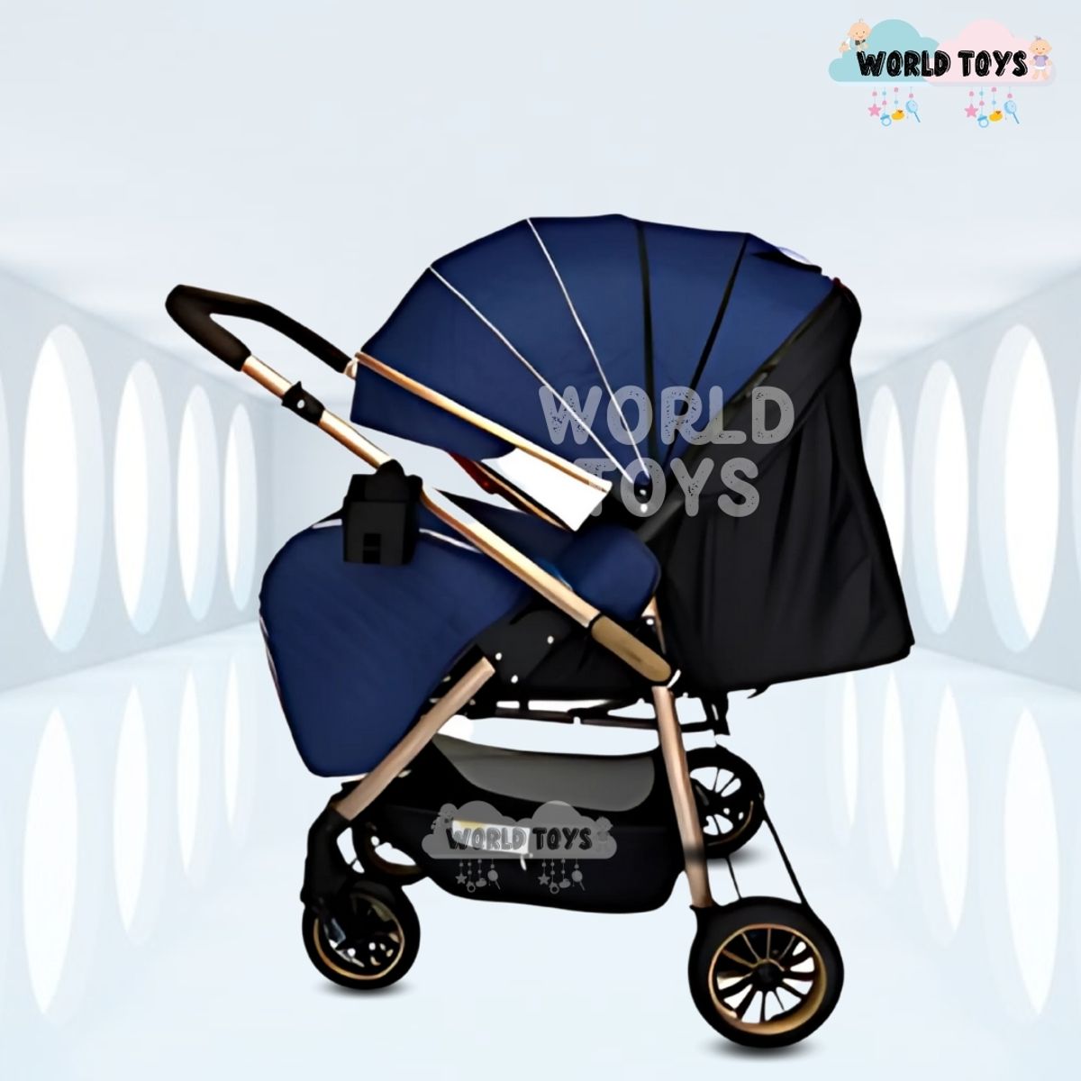 BABY - Coche Cuna de Lujo «HUMBERT» Blue