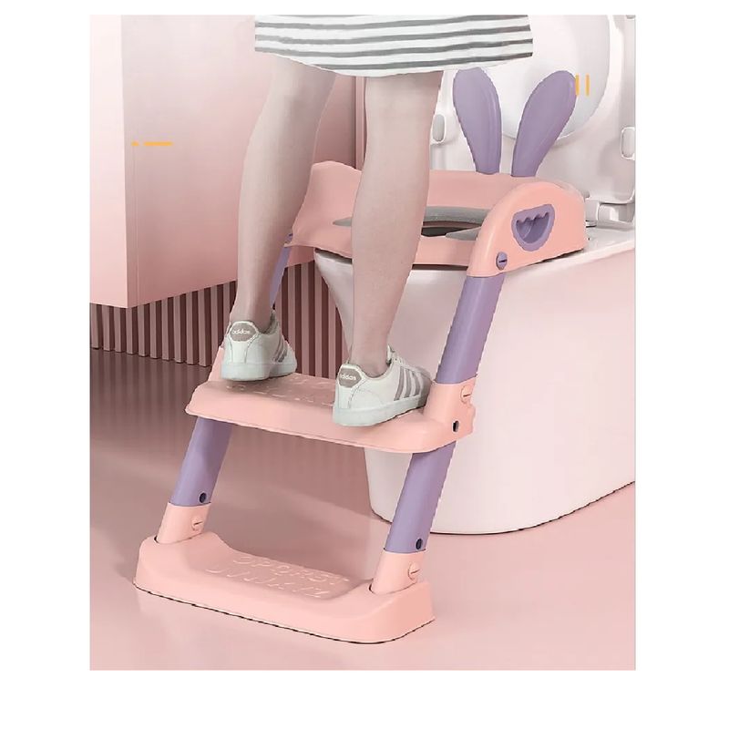 GENERICO - ASIENTO ESCALERA PARA INODORO CON OREJAS PLEGABLE PARA NIÑOS
