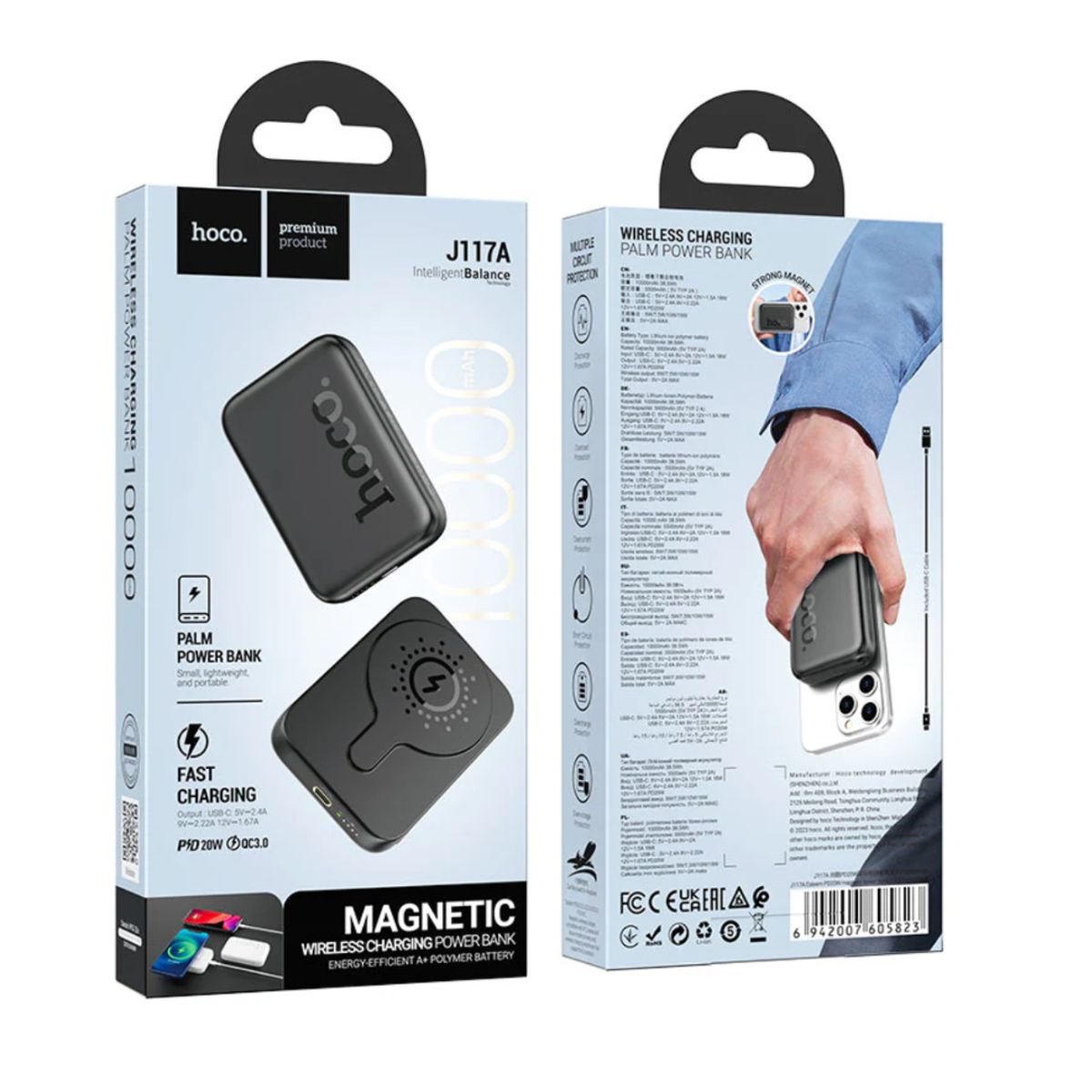 HOCO - POWER BANK 1.000 MAH INALAMBRICO MAGNETICO HOCO