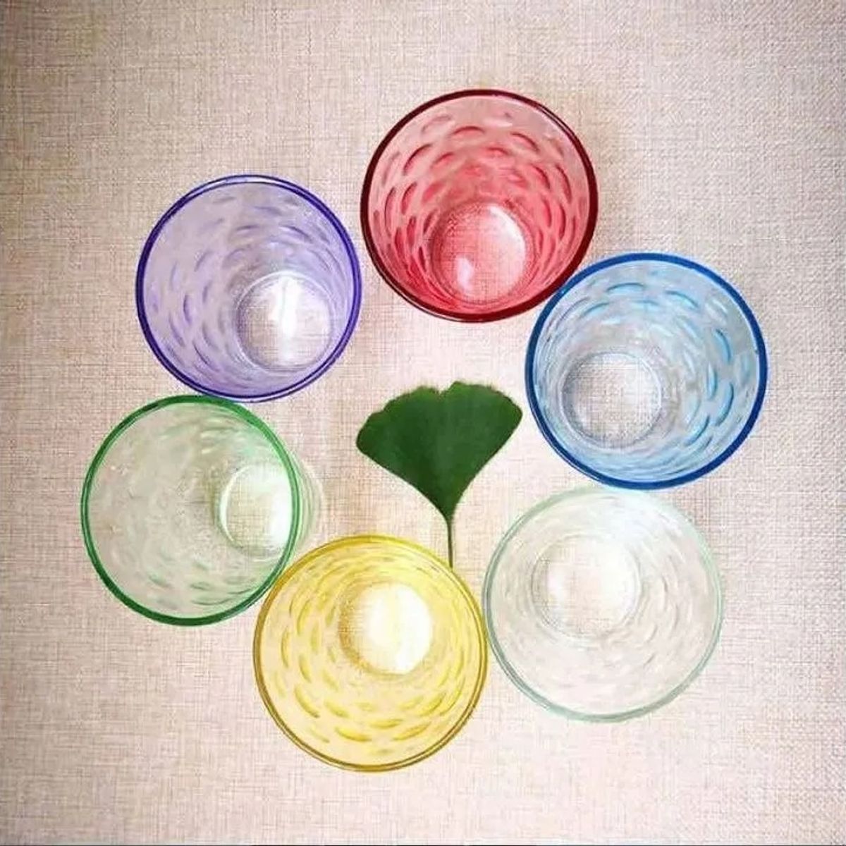 GENERICO - SET X6 VASOS MULTICOLOR