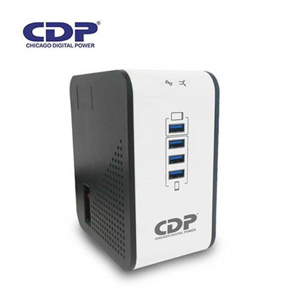 CDP - Estabilizador Cdp 1000va/500w 8 Salidas 4 Puertos Usb R2cu-Avr1008i