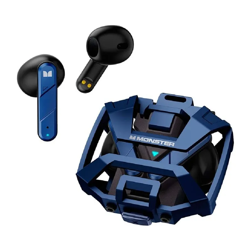 MONSTER - Audífonos Bluetooth Gamer Monster XKT09 Azul Metal