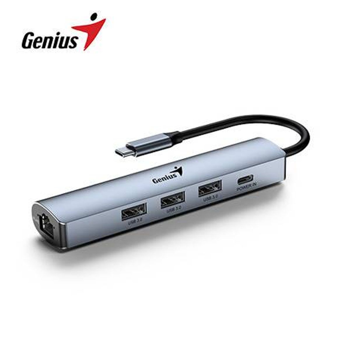 GENIUS - Hub Usb-C Genius Uh-545 Gigabit Ethernet 1-Usb-C 3-Usb-A