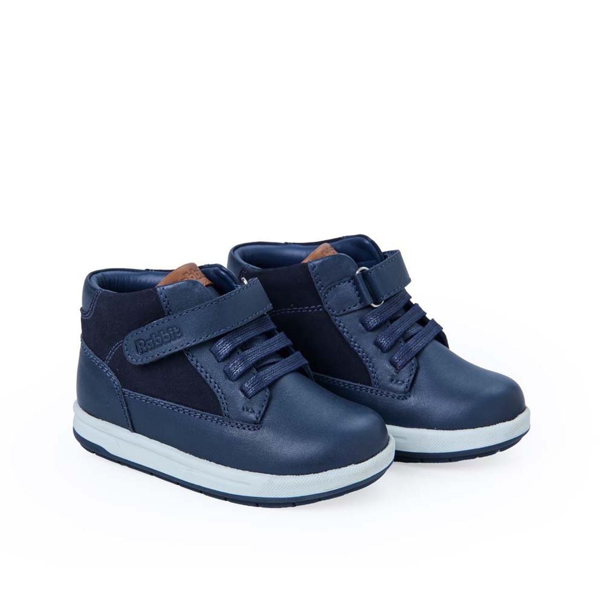 RABBIT - BOTIN DERBY CASUAL INFORMAL ANGEL-2528 AZUL RABBIT CUERO