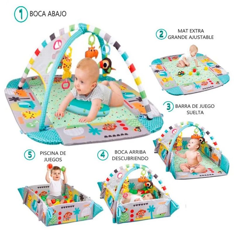 GENERICO - Gimnasio Ideal para Bebé multifunción 5 en 1 Verde