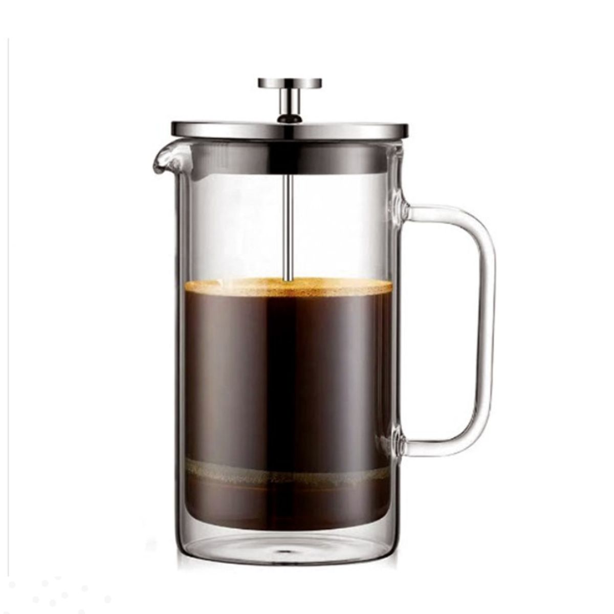 GENERICO - Cafetera francesa doble vidrio 800 ml