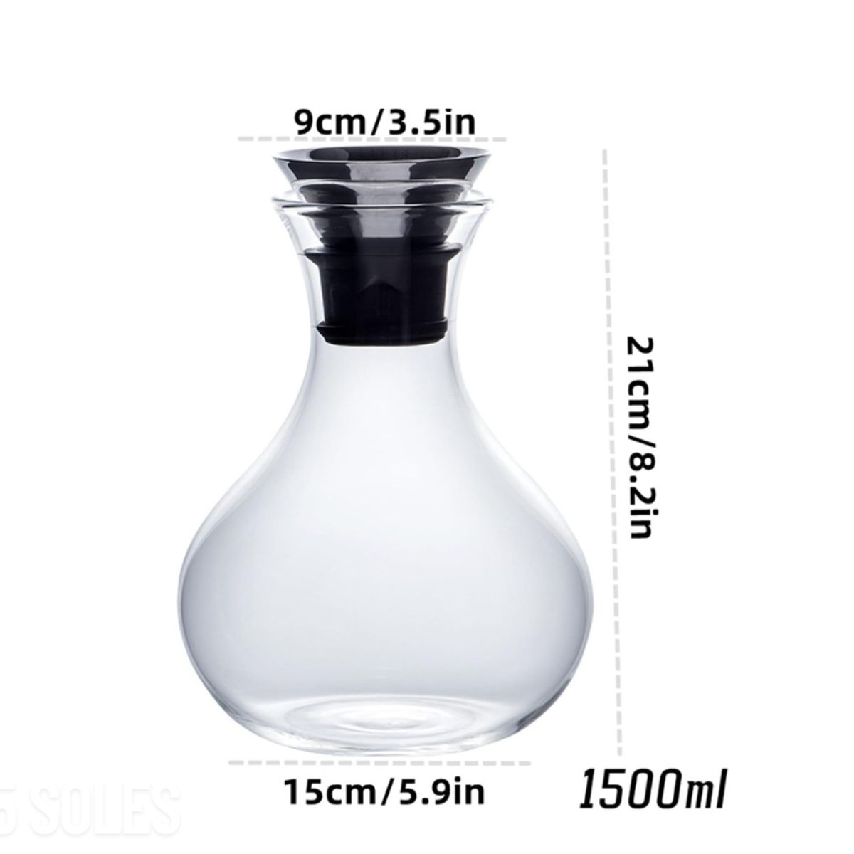 GENERICO - Jarra danesa  1500 ml en vidrio borosilicato