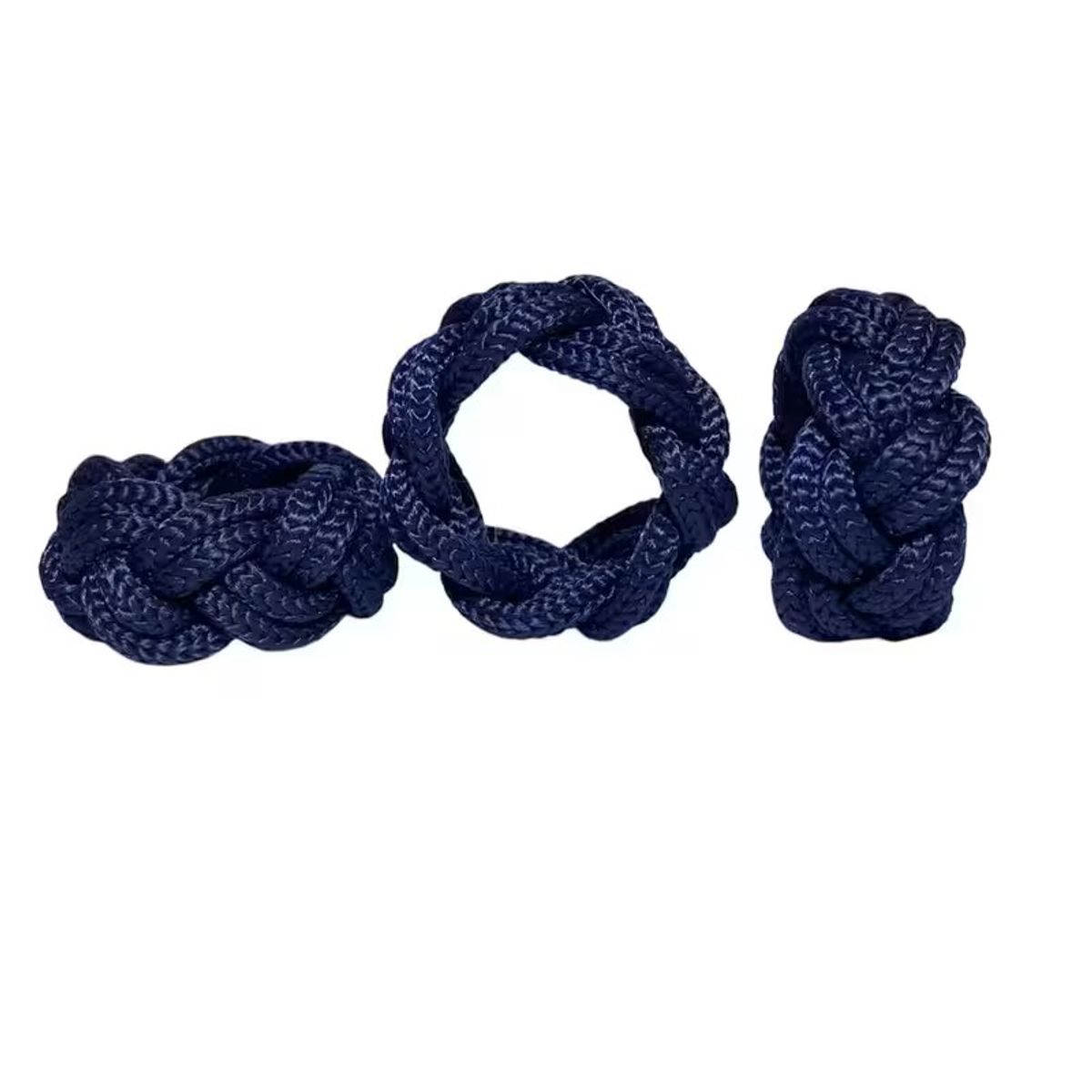 D'MESA - Set 4 aros servilleteros nudo náutico azul marino