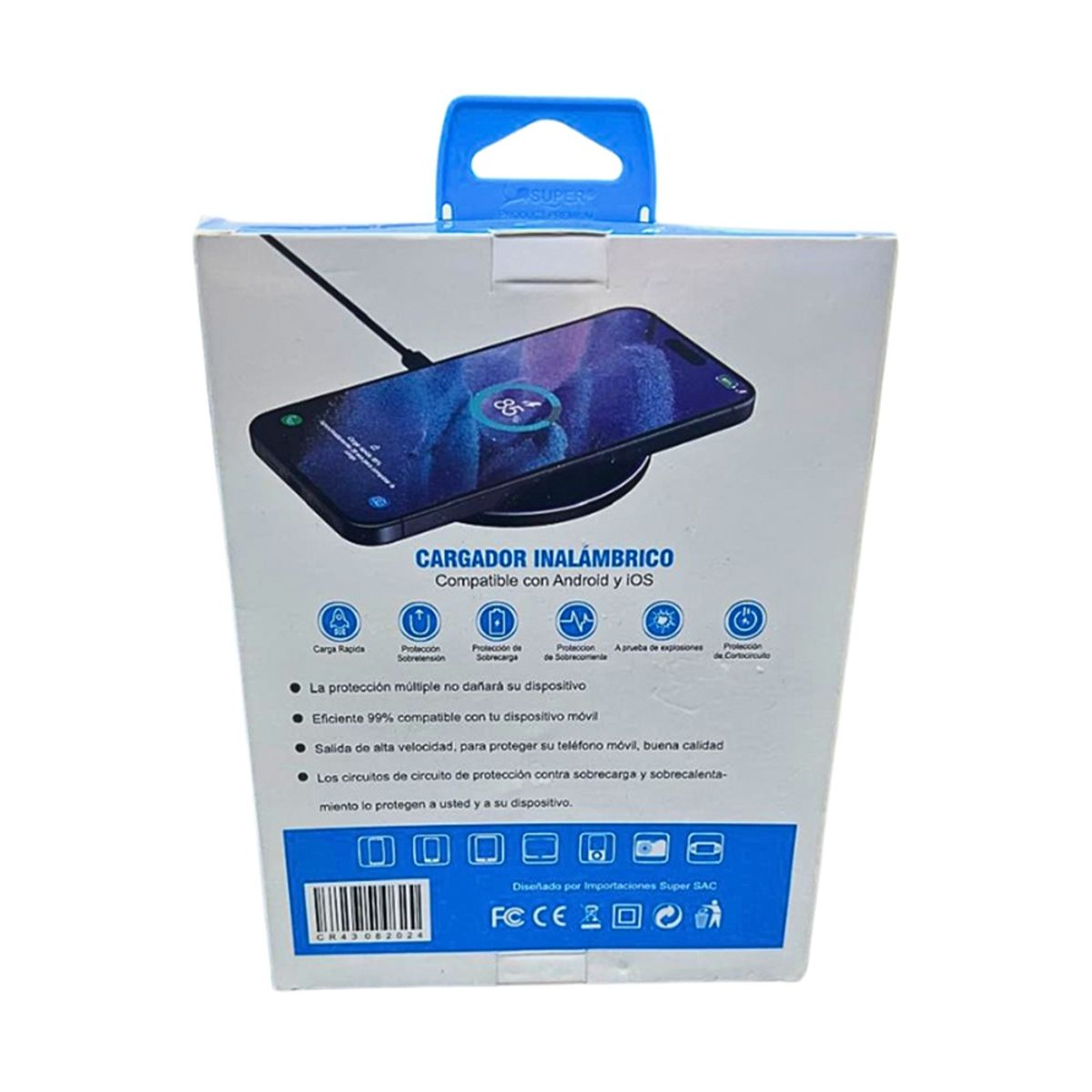 GENERICO - SUPER CARGADOR INALAMBRICO PARA ANDROID Y iOS