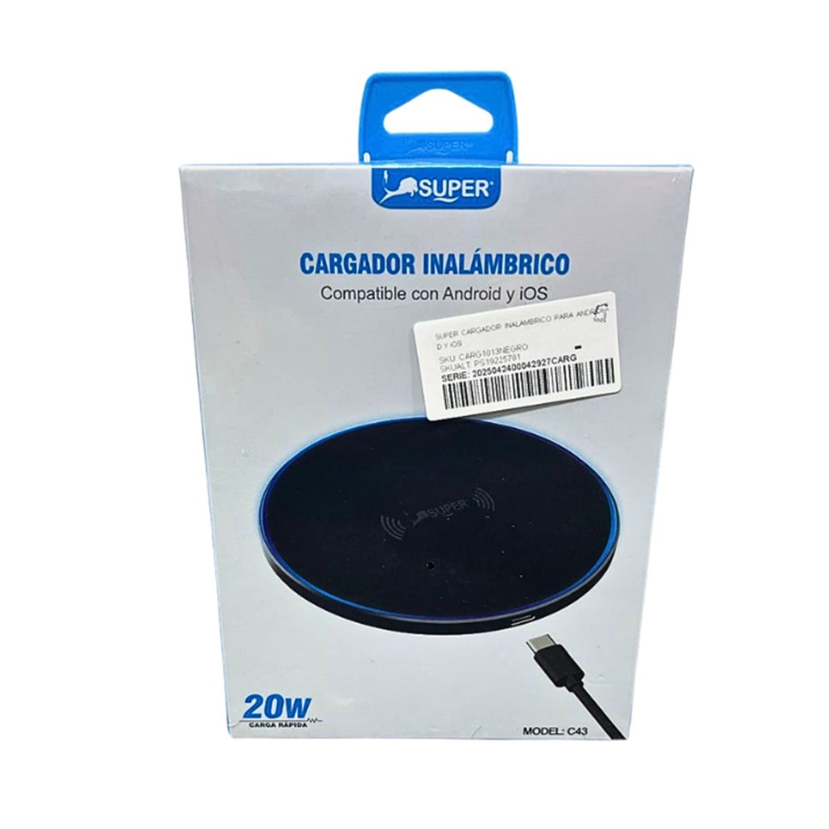 GENERICO - SUPER CARGADOR INALAMBRICO PARA ANDROID Y iOS