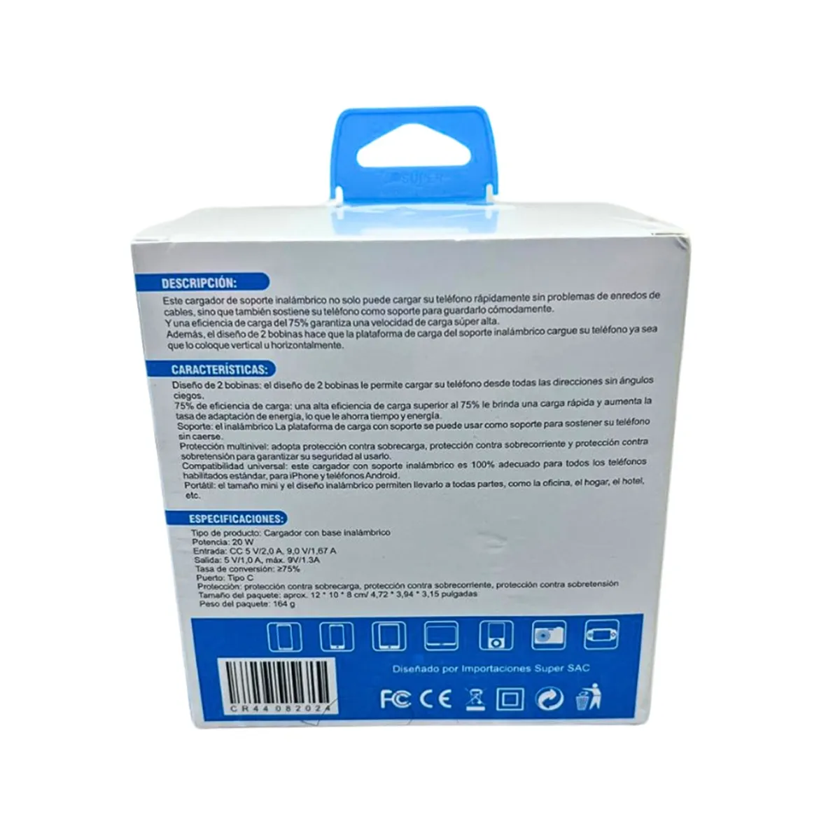 GENERICO - SUPER CARGADOR INALAMBRICO CON SOPORTE PARA CELULAR