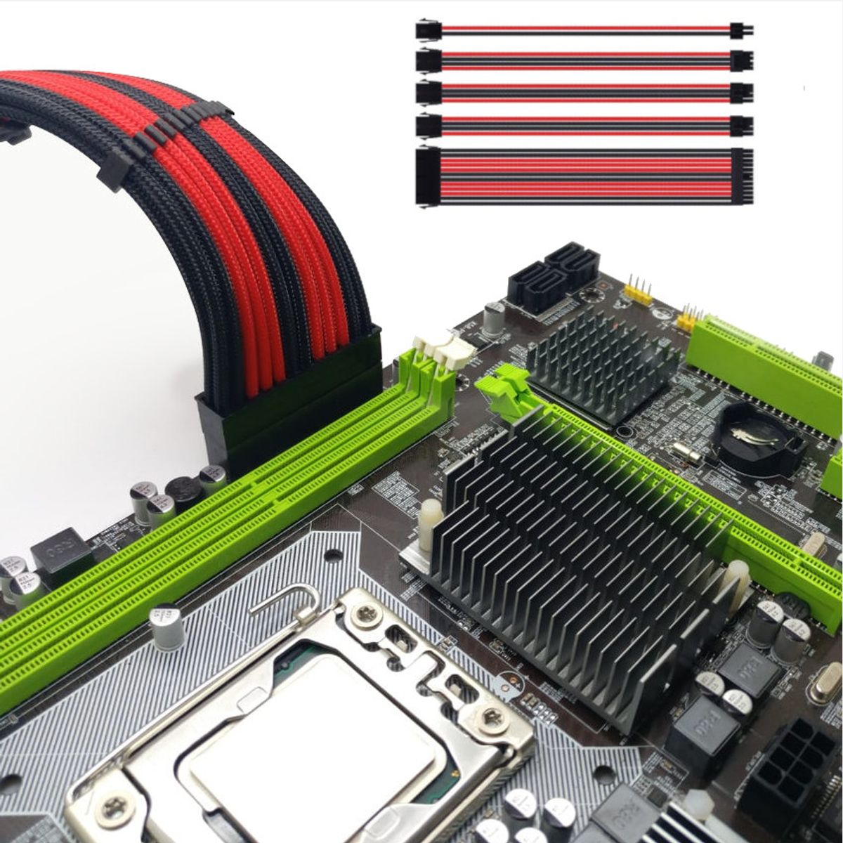 GENERICO - SET 5 CABLE PARA PC EXTENSOR PCU ATX PCI EXPRESS