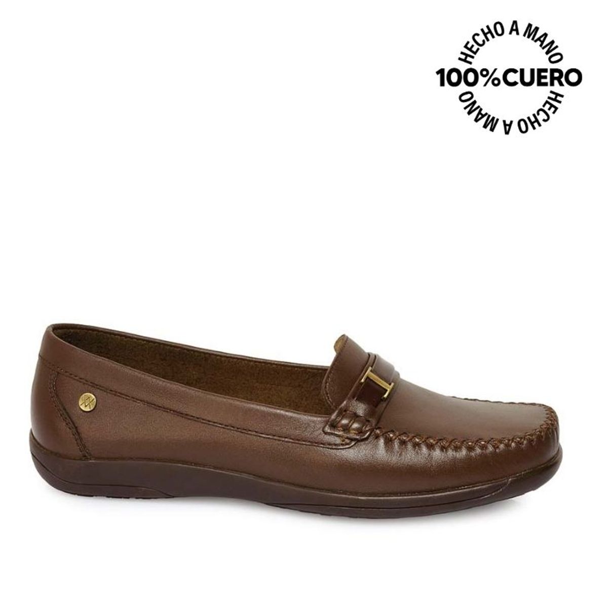 VIALE - Zapato Mocasín Casual DOM-2502 Marron Viale Cuero