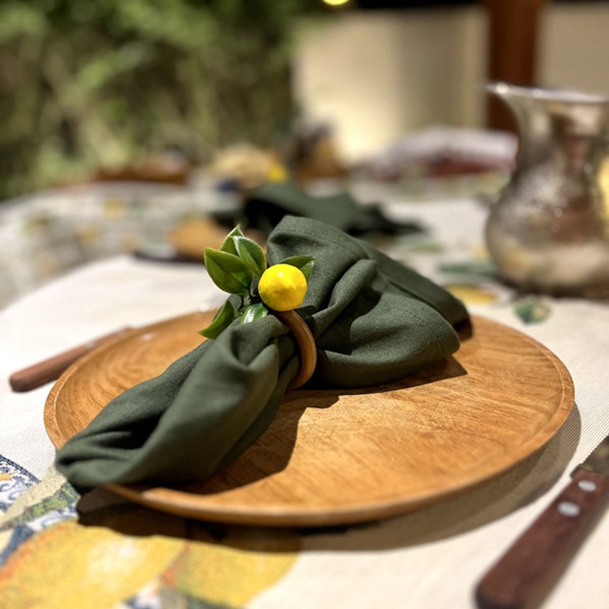 D'MESA - Set 4 servilletas verde botella