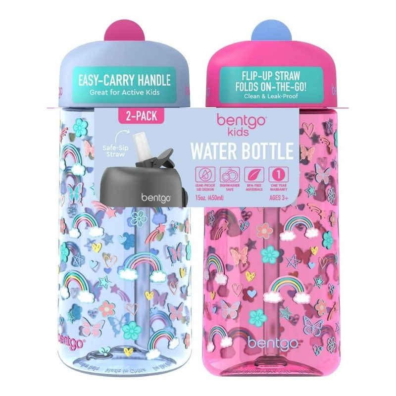 BENTGO - Tomatodo para Niños Bentgo 2-pack Mariposas y Arcoiris