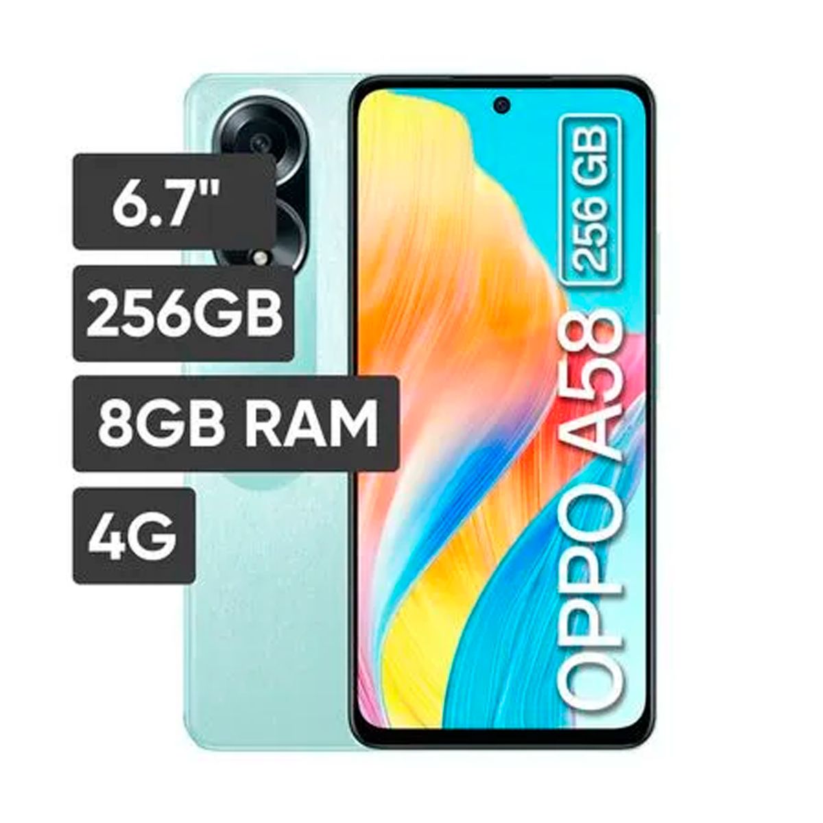 OPPO - Celular OPPO A58 8GB RAM - 256GB Color Verde