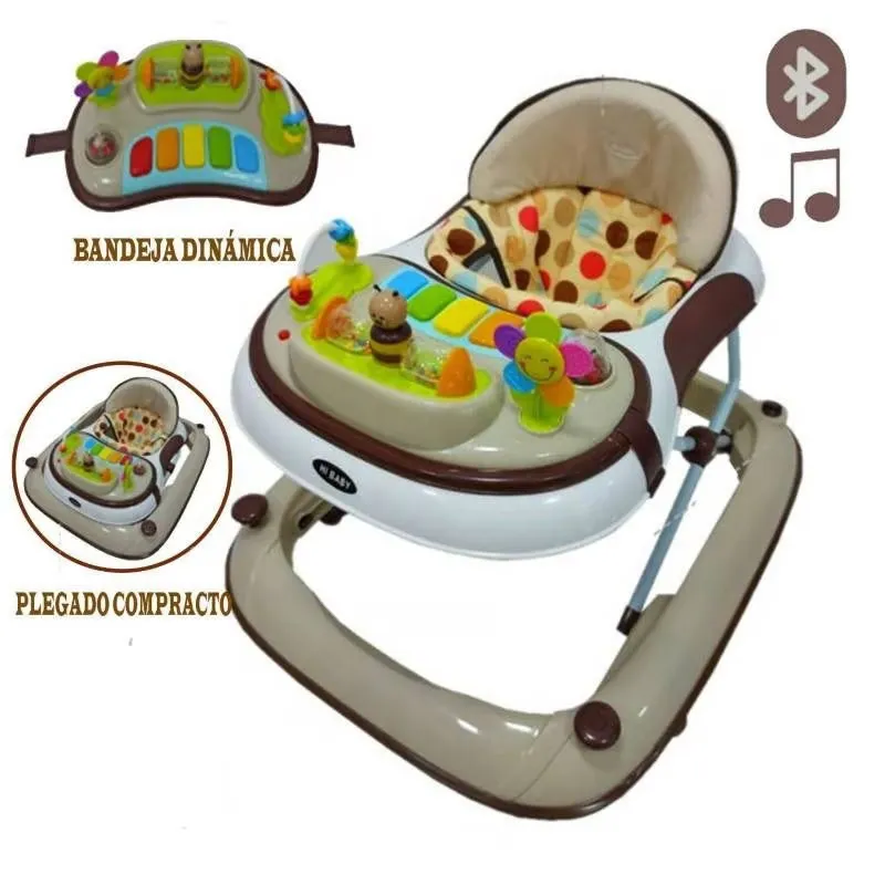 HI BABY - Andador musical con bluetooth Hi Baby Abejita Marron