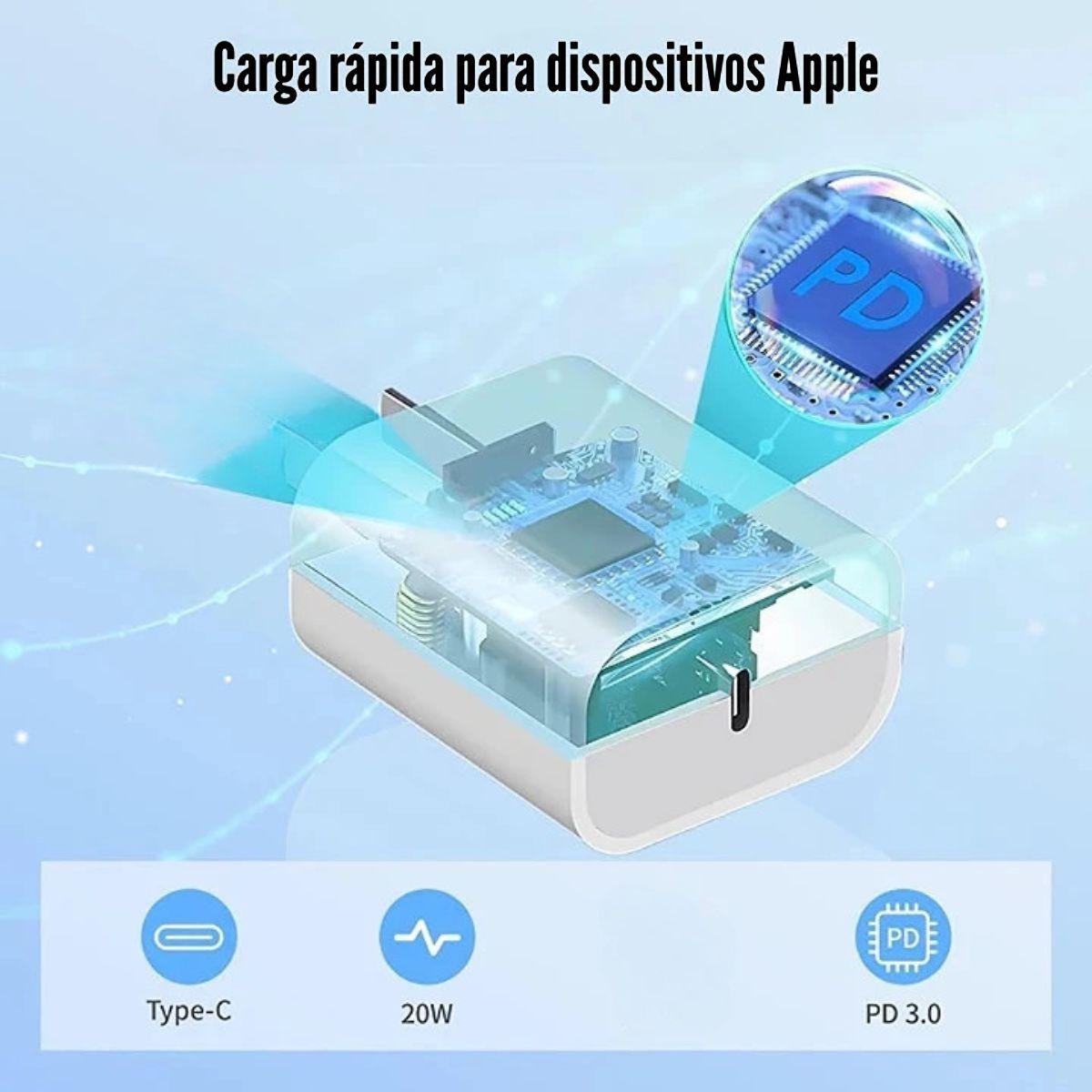 APPLE - Apple - Cargador de Pared USB-C 20W MWVV3AMA A2305