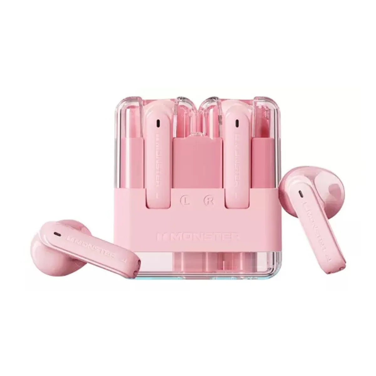 MONSTER - Audífonos Bluetooth Gamer Monster XKT12 Rosado