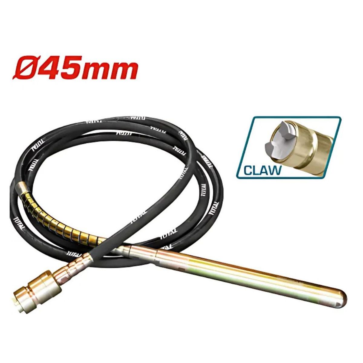 TOTAL TOOLS - Manguera Para Vibrador De Concreto 45mm - TPVP1451