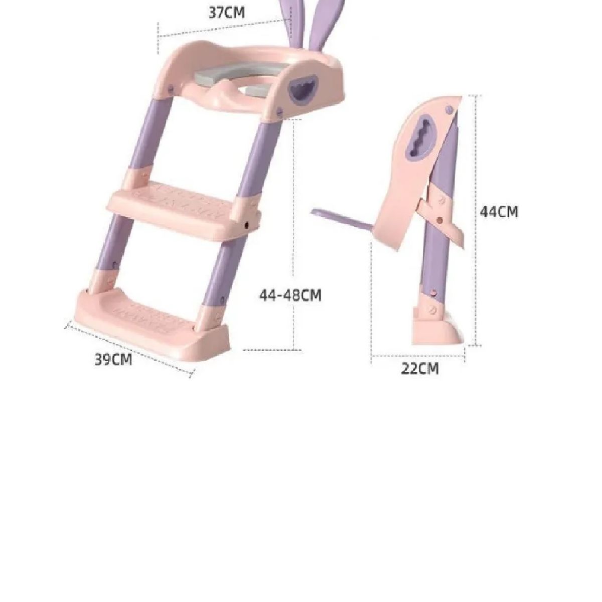 GENERICO - Asiento de inodoro con escalera para niños con Orejas
