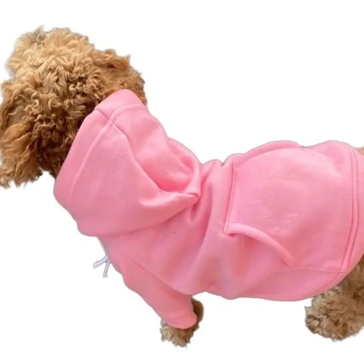 MARC - Ropa De Mascota Polera Con Capucha Color Rosado  Talla 01