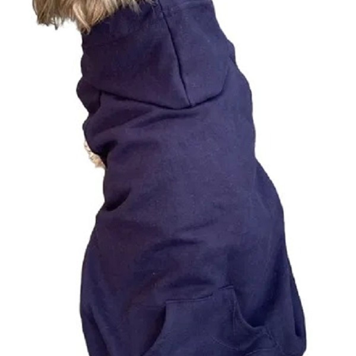 MARC - Ropa De Mascota Polera Con Capucha Color  Azul Talla 04