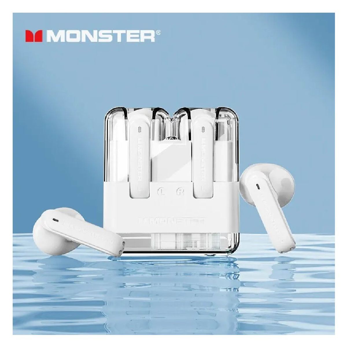 MONSTER - Audífonos Bluetooth TWS Gaming Monster XKT12 Blanco