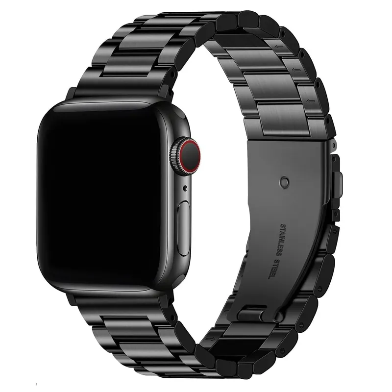 GENERICO - CORREA PARA APPLEWATCH ESLABONES CLASICA NEGRO 42444549 MM