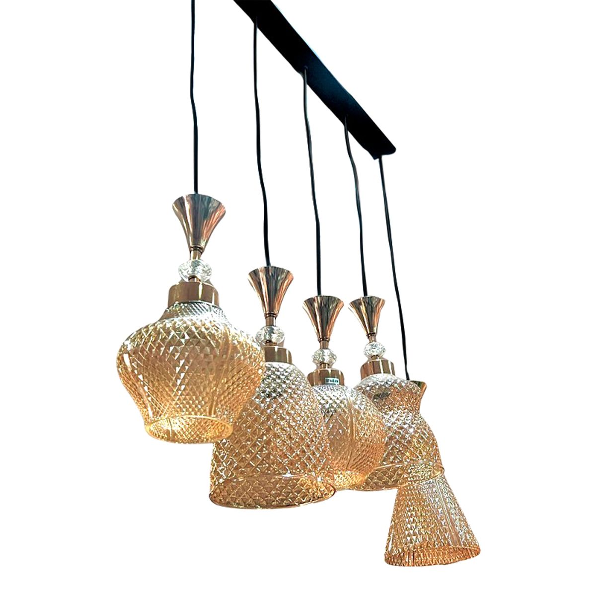 PANADECOR - Luminaria De Techo Panadecor Lineal Dorado 5 Luces 110Cm Aluminio