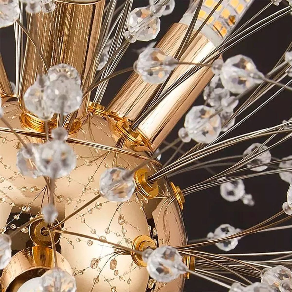 PANADECOR - Luminaria De Techo Panadecor Atenea Colgante De 8 Luces 45Cm Cristal