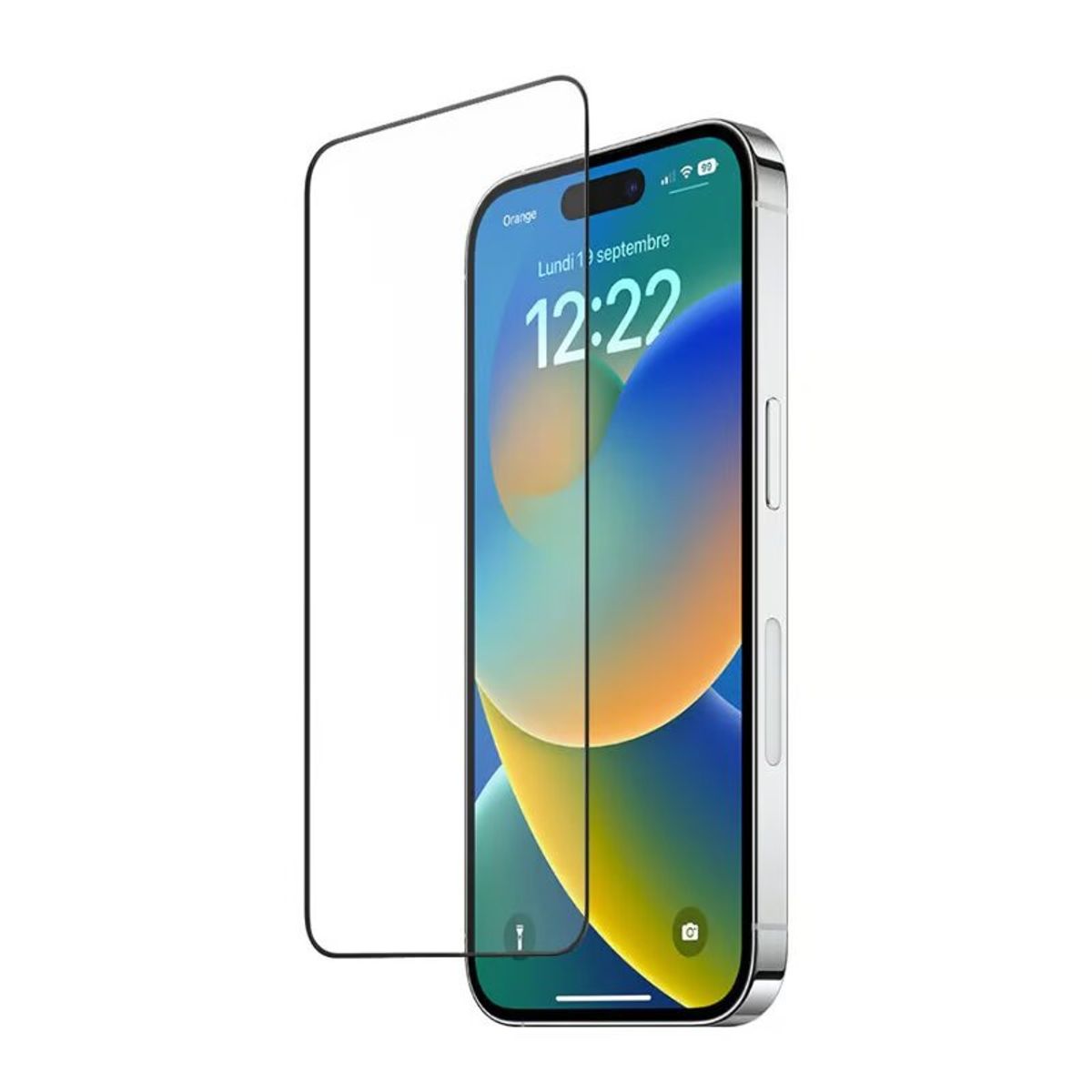 OEM - MICA DE VIDRIO DE PANTALLA COMPLETA PARA IPHONE 16 PLUS