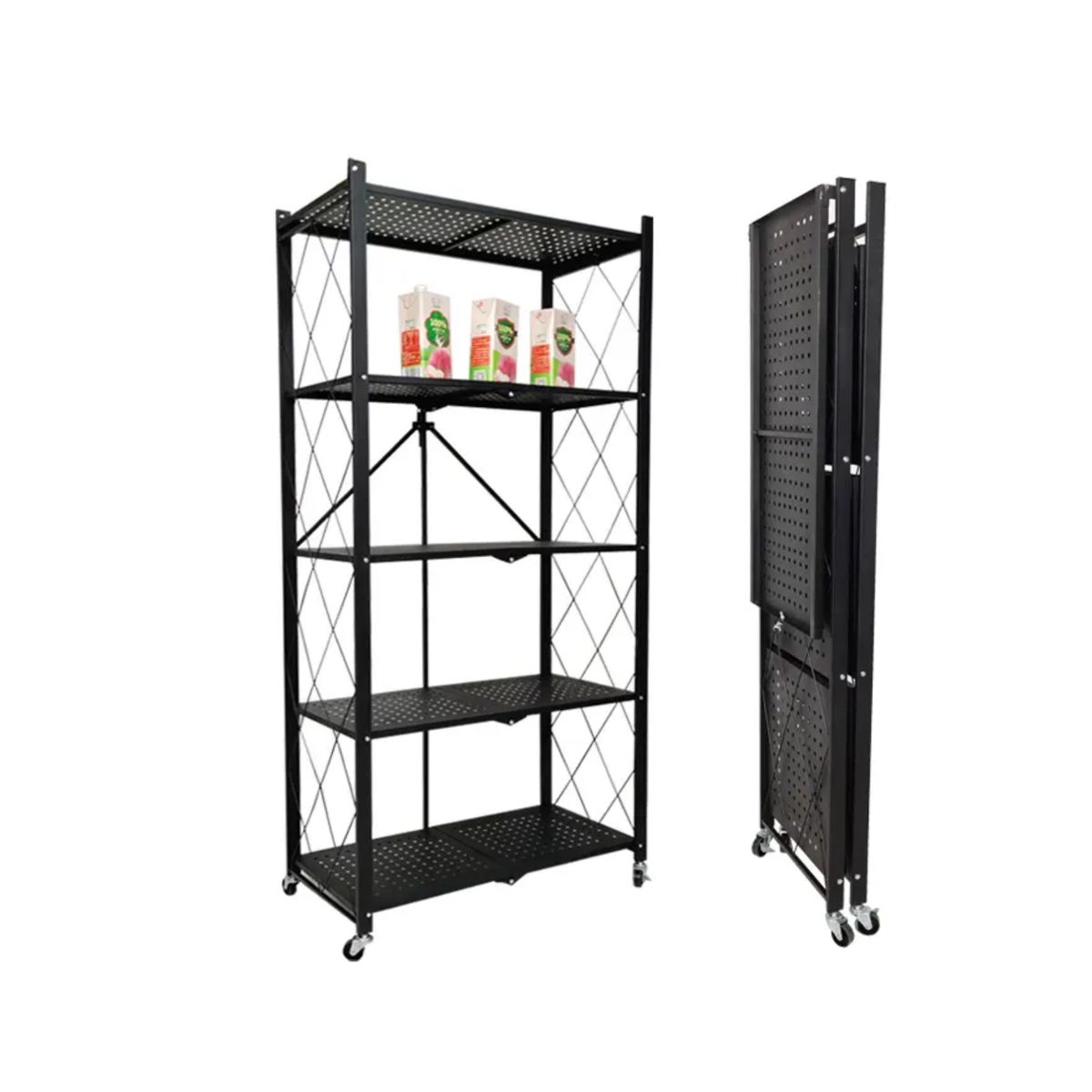 GENERICO - Estante Plegable 5 Niveles Color negro