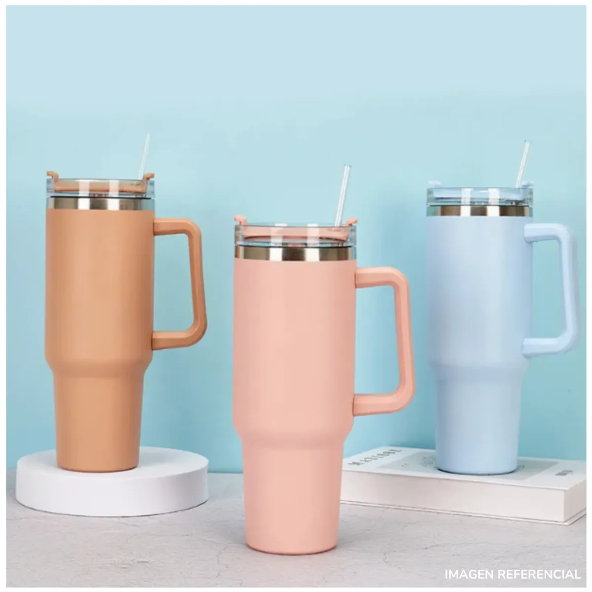 INSPIRA MARKET - Vaso termo grande con asa 1200ml