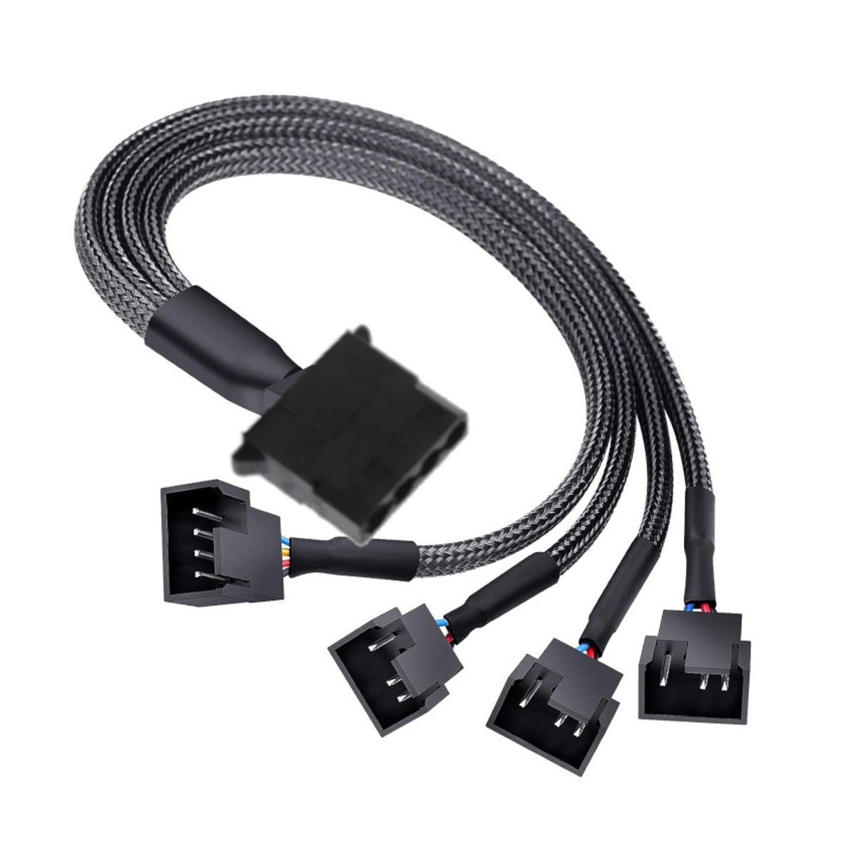 GENERICO - Cable extensor splitter hub 1 pwm a 4 pwm añade puertos p' cooler