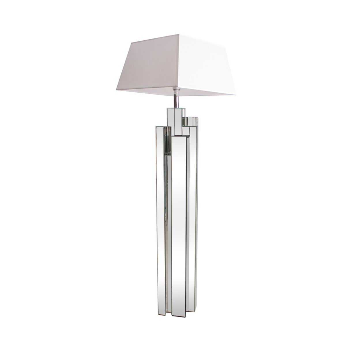 PANADECOR - Lámpara De Piso Panadecor Plata Elegante 137Cm De Espejos