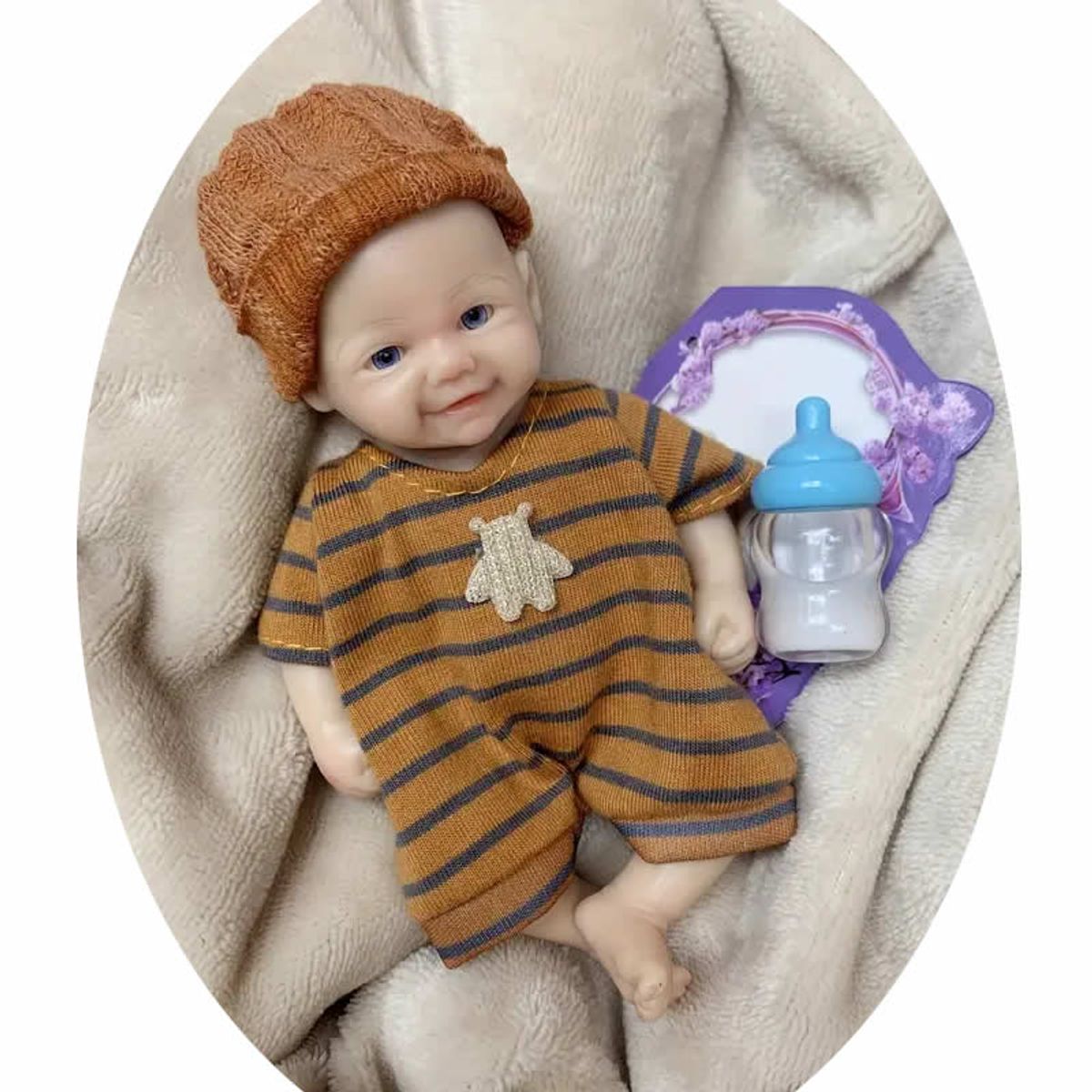 GENERICO - Mini Bebe Reborn Silicona 15 cm - Niño - modelo 2